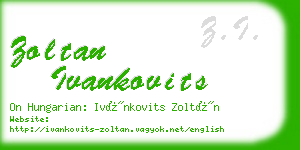 zoltan ivankovits business card